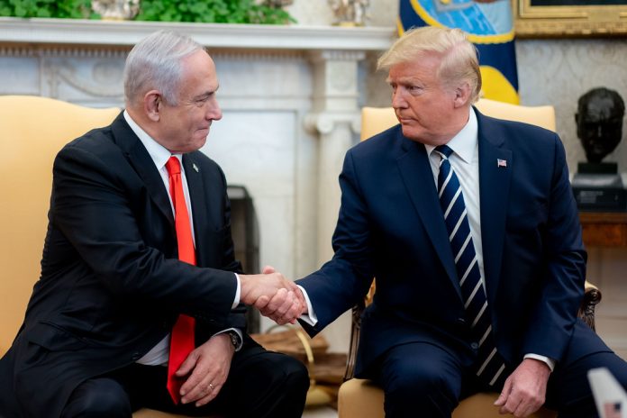 President Donald Trump to Israeli Prime Minister Benjamin Netanyahu